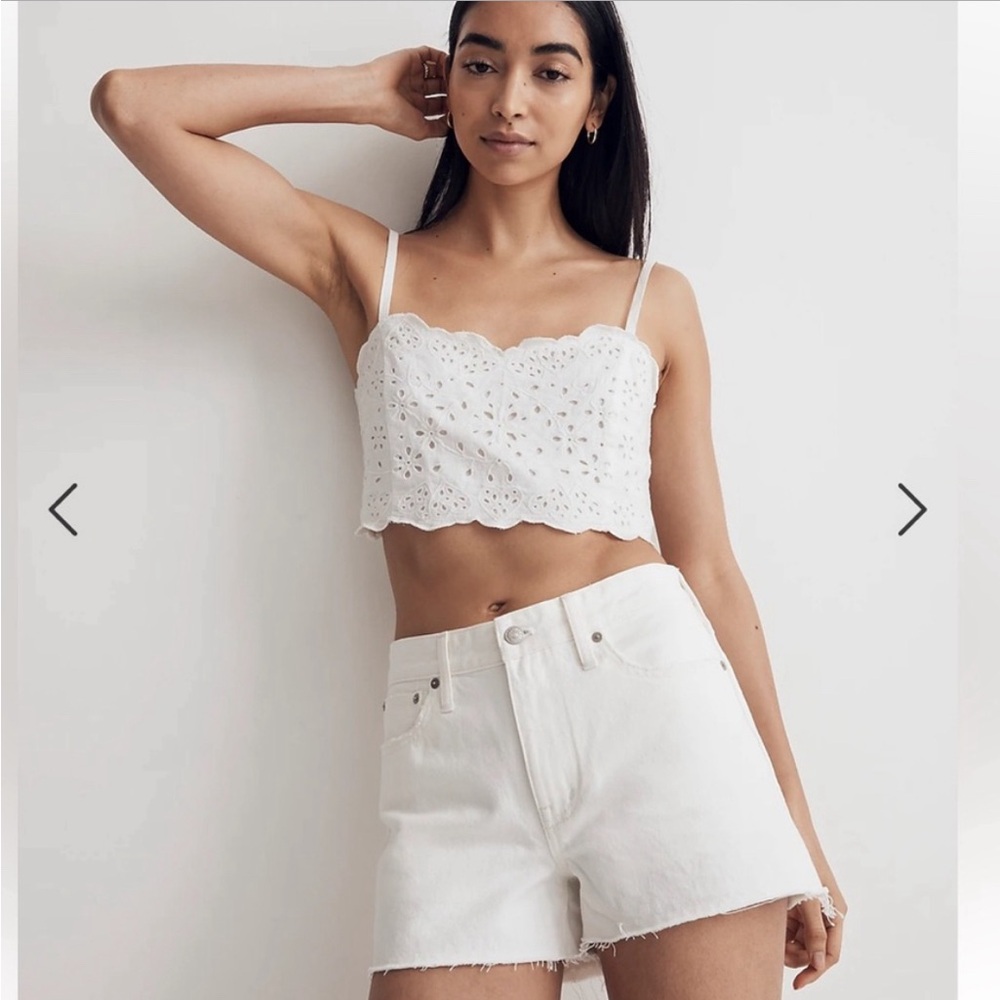 Madewell white denim cut-off shorts - size 29